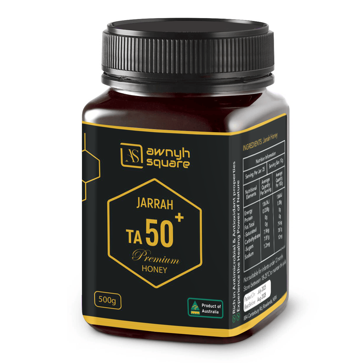 Awnyh Square – Premium Jarrah TA 50+ Honey | 500g